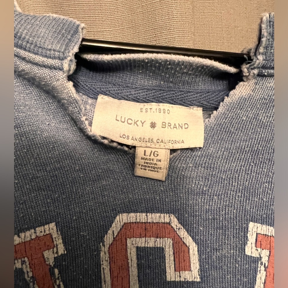 Women’s Lucky Brand Large distressed sweatshirt - Picture 2 of 3